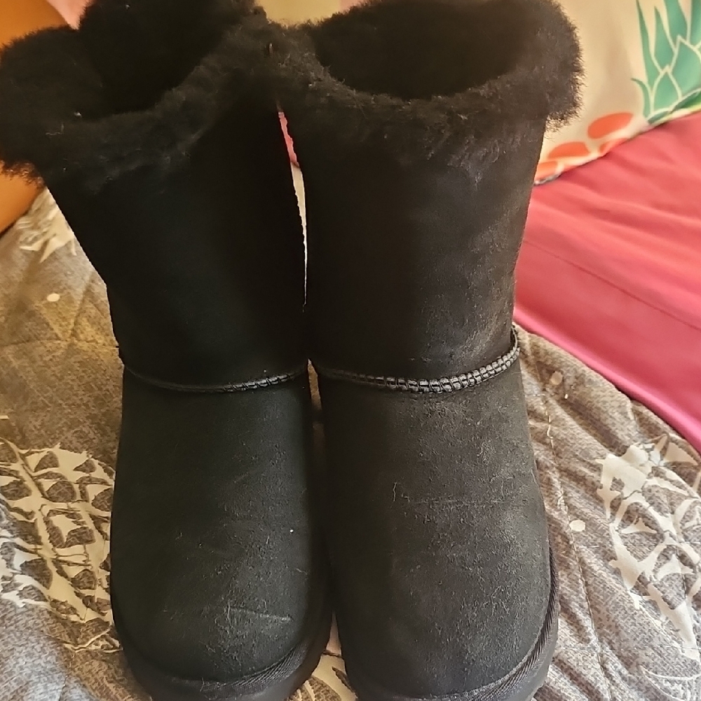 Warm Black Fur Boots
